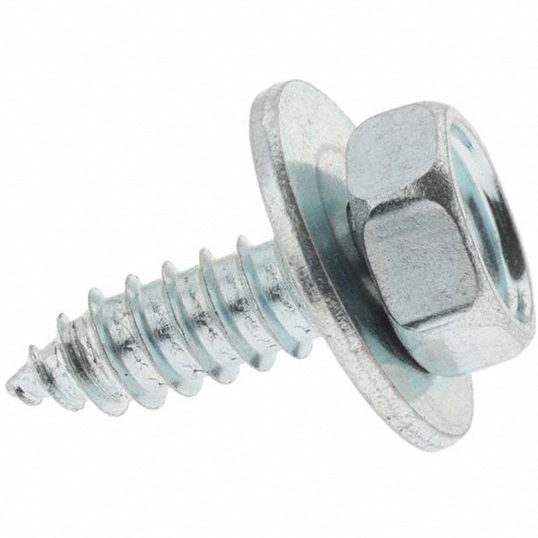 Sheet Metal Screw: #14, Hex Washer Head, Hex