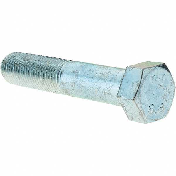 Hex Head Cap Screw: M12 x 1.25 x 60 mm, Grade 8.8 Steel, Zinc-Plated