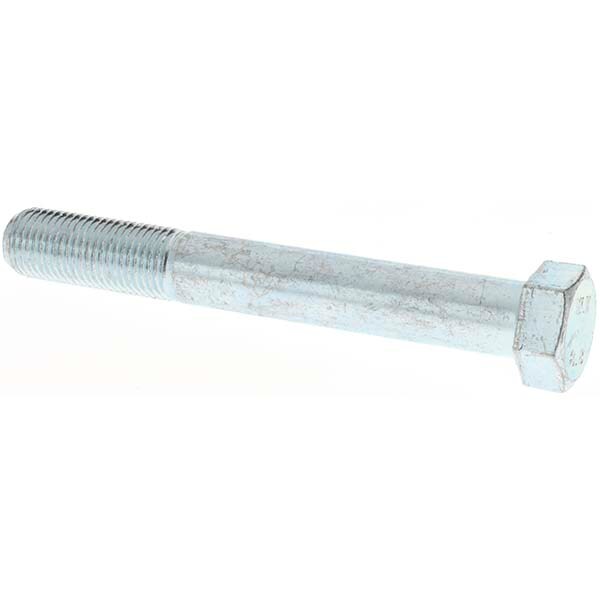 Hex Head Cap Screw: M12 x 1.25 x 90 mm, Grade 8.8 Steel, Zinc-Plated