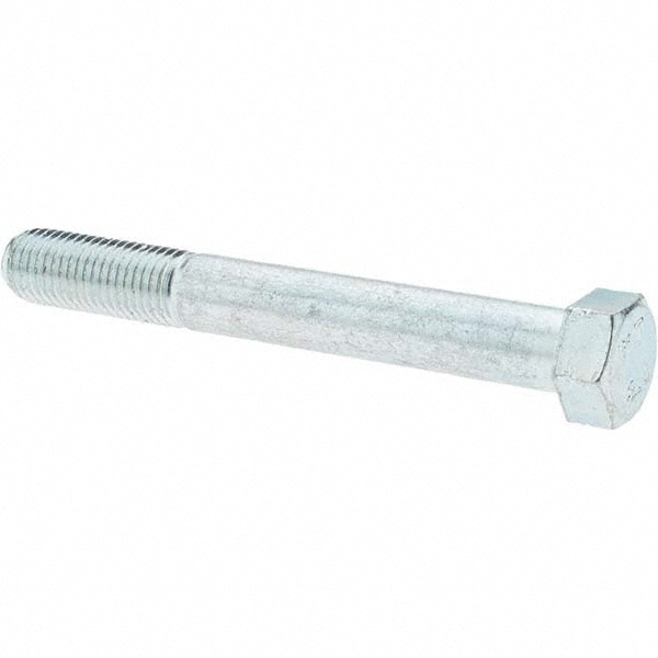 Hex Head Cap Screw: M10 x 1.25 x 80 mm, Grade 8.8 Steel, Zinc-Plated