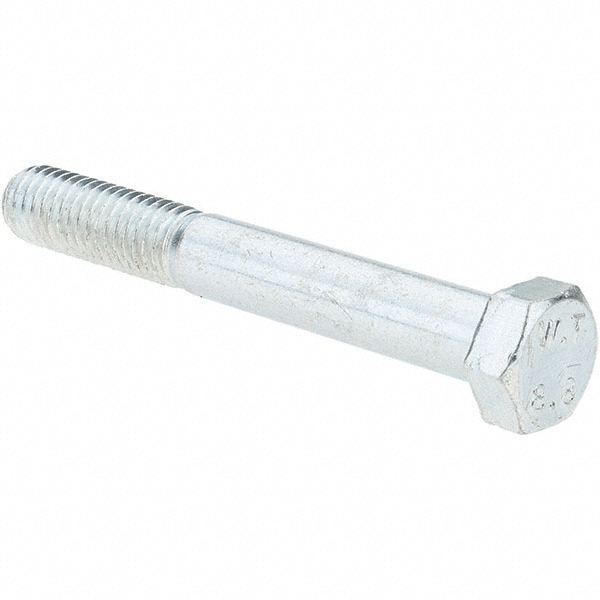 Hex Head Cap Screw: M8 x 1.25 x 60 mm, Grade 8.8 Steel, Zinc-Plated