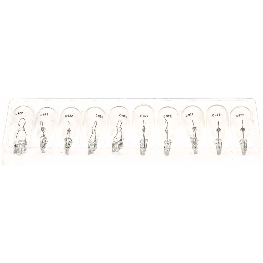 10 Qty 1 Pack 12.8 Volt, Incandescent Miniature & Specialty T5 Lamp