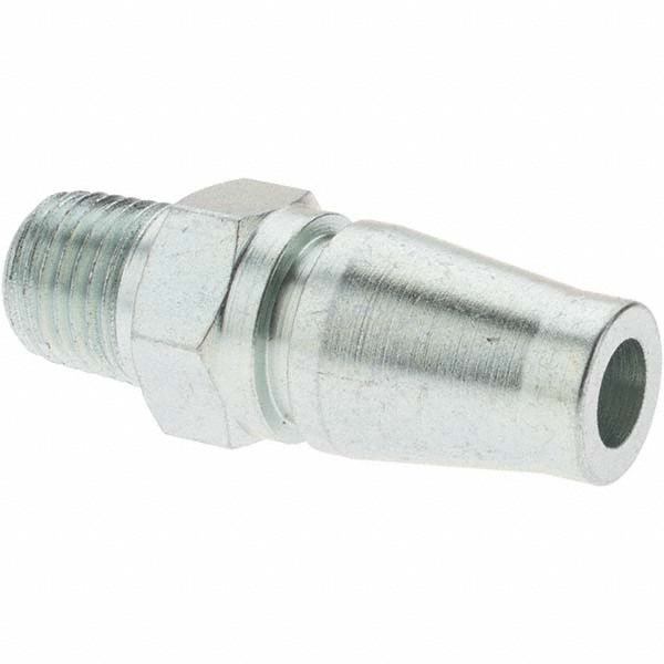 Pneumatic Hose Coupling: 1/4-18" Thread, 1/2" Body Dia, Schrader Twist-Lock Interchange