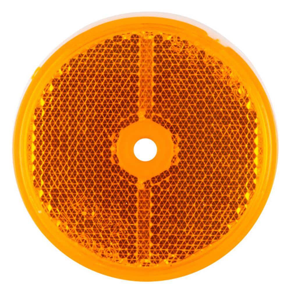 2-1/2" Diam, Amber Reflector