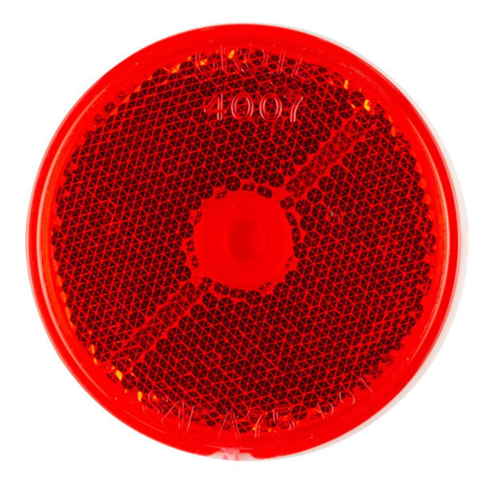 2-1/2" Diam, Red Reflector