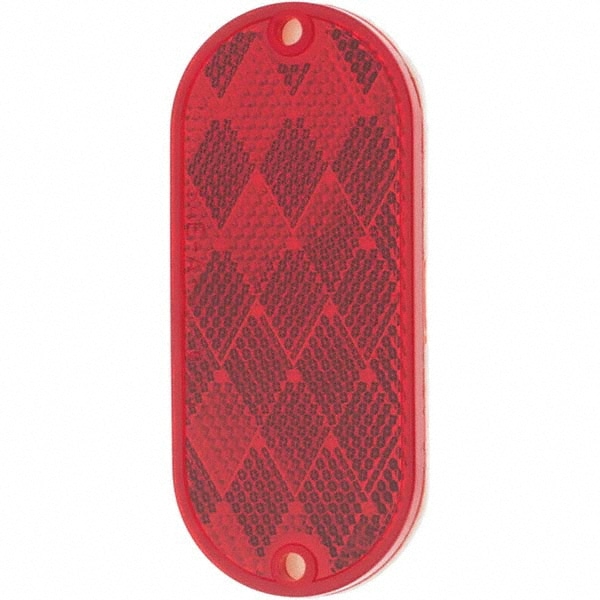 4-3/8" Long x 1-7/8" Wide, Red Reflector