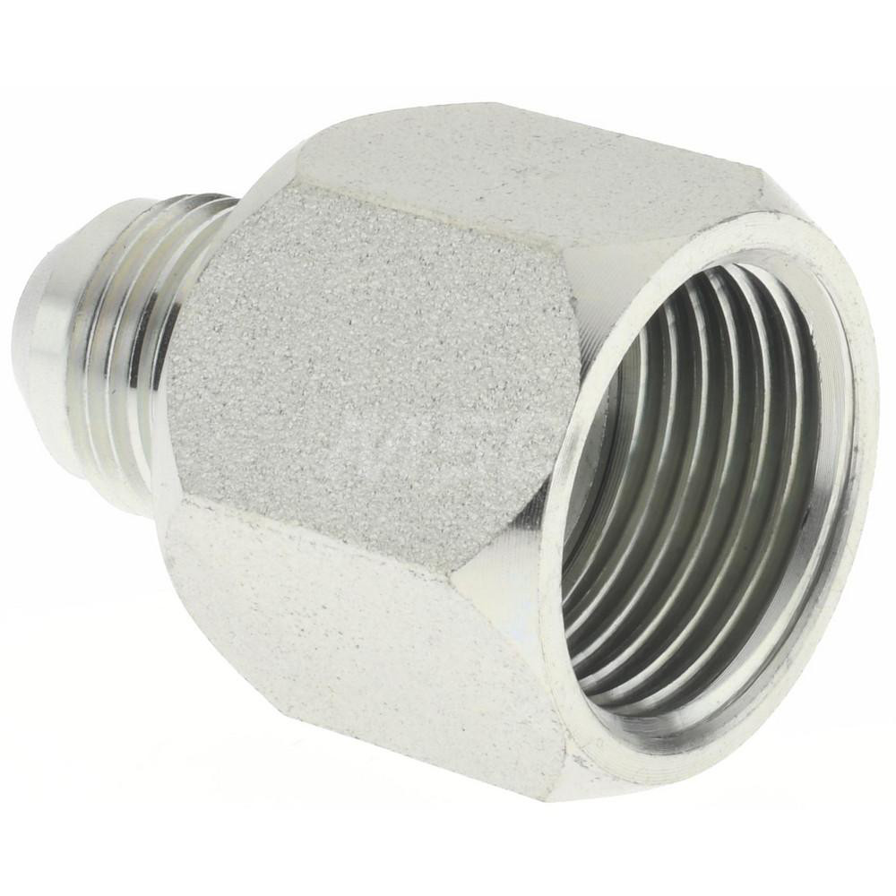 Parker 3/4" Tube OD x 3/4 x 1/2" Thread 37° Steel Flared Tube Reducer