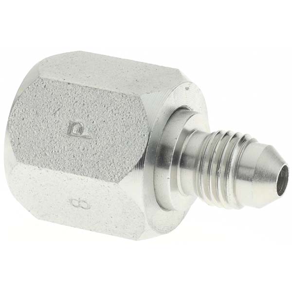 Parker Steel Flared Tube Reducer 1/2" Tube OD, 1/2 x 1/4 Thread, 37