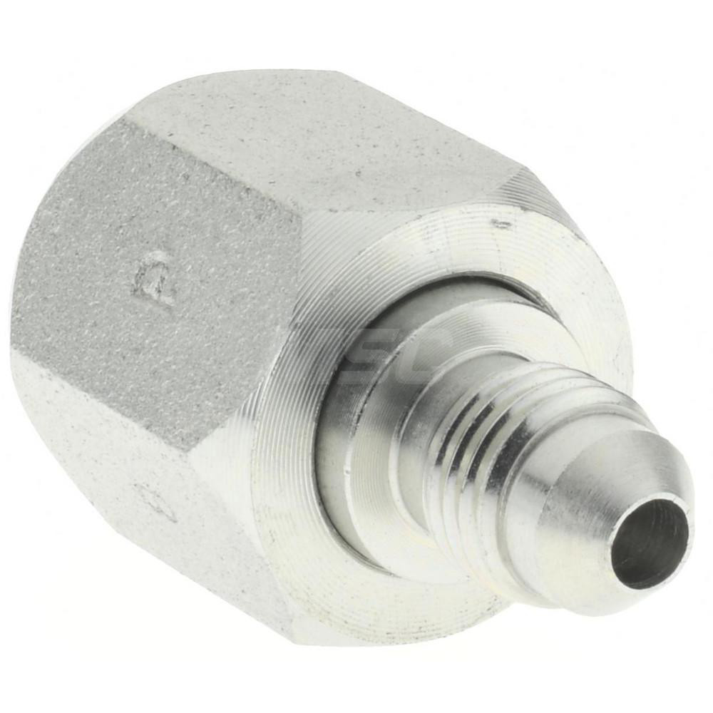 Parker 1/2" Tube OD x 1/2 x 1/4" Thread 37° Steel Flared Tube Reducer