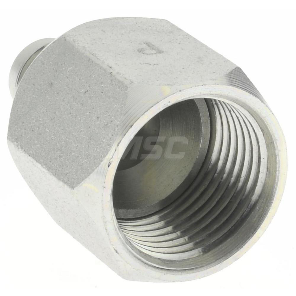Parker 1/2" Tube OD x 1/2 x 1/4" Thread 37° Steel Flared Tube Reducer