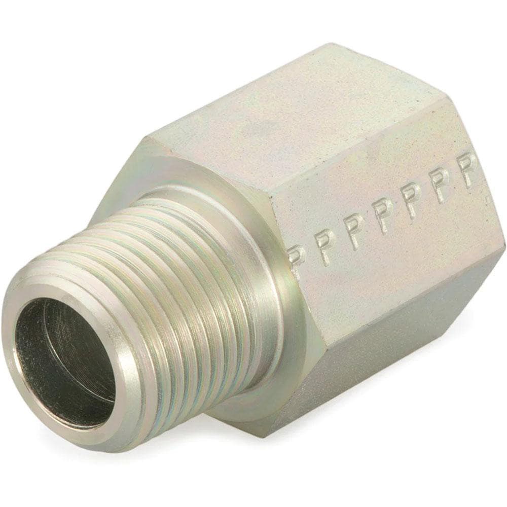 Industrial Pipe Adapter: 1/2" Female Thread, 1/4" Male Thread, MNPTF x FNPTF