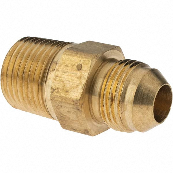 Parker Brass Flared Tube Male Adapter 1/2" OD, 1/214 Thread, 37 deg