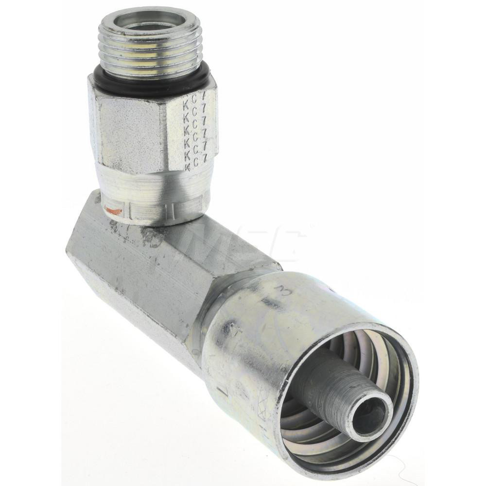 Parker 3/416 Thread Steel Hydraulic Hose 90° Elbow 66462359 MSC