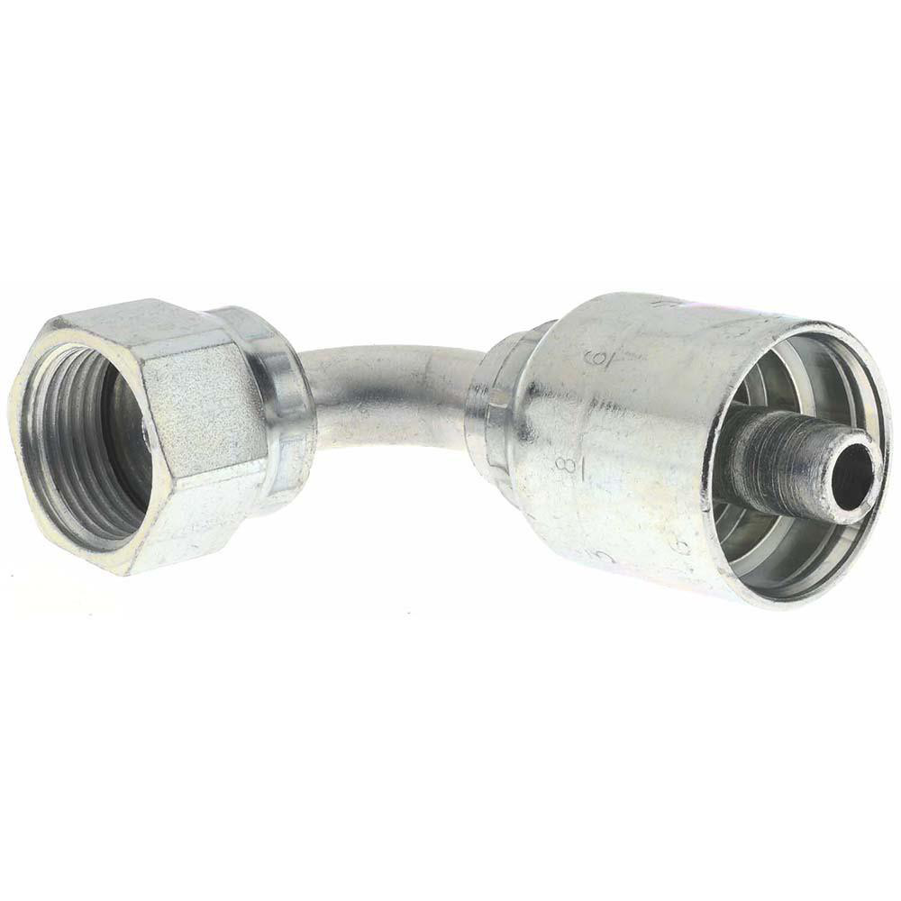 Parker Hydraulic Hose 90 ° Elbow 0.375" ID, 6 mm, 1/4" MSC Direct