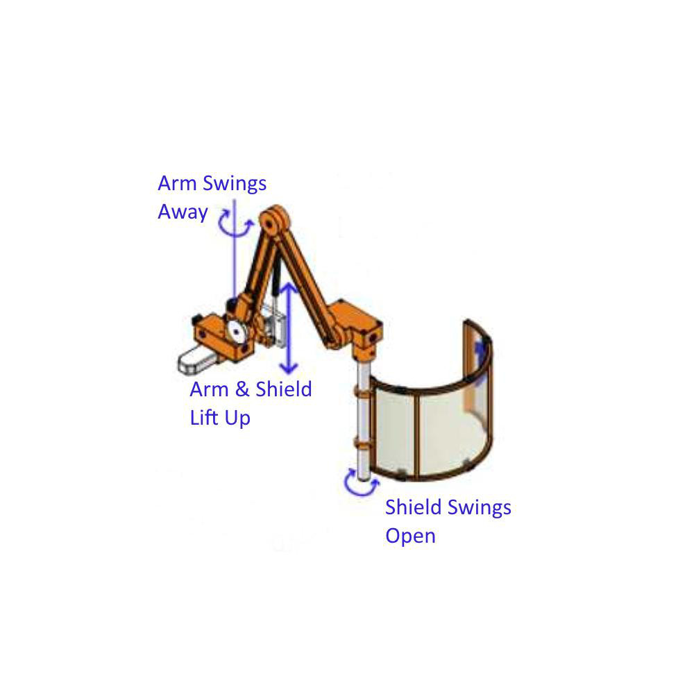 PRO-SAFE - Milling Machine Guard: Curved Shield, Electrical Interlock ...