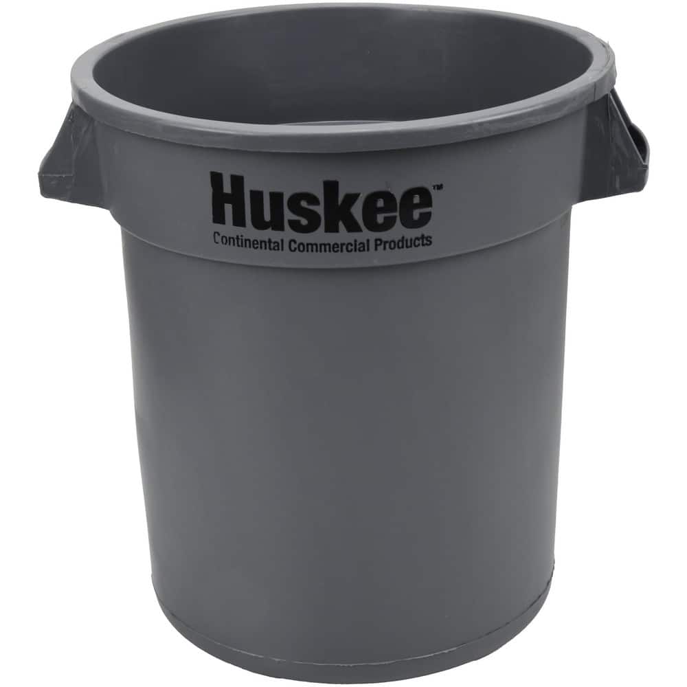 Institutional Trash/Recycling Can: 10 gal, Round, Gray