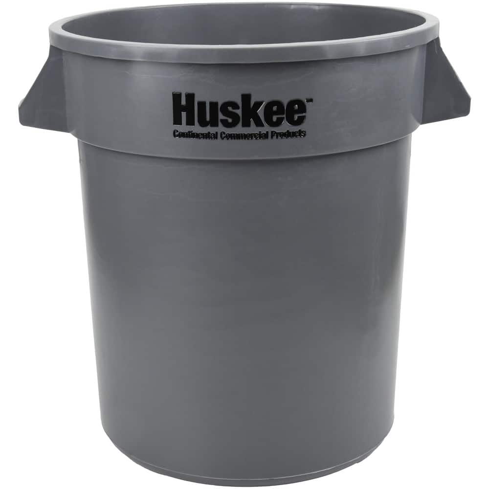 Institutional Trash/Recycling Can: 20 gal, Round, Gray