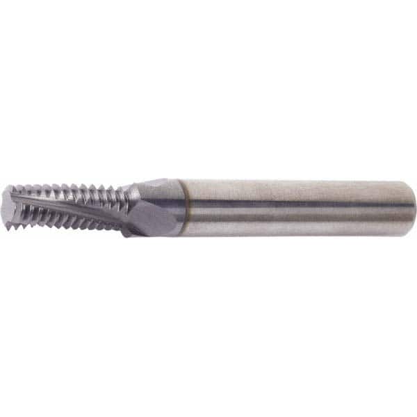 Vargus 80545 Helical Flute Thread Mill: 5/16-18, Internal, 3 Flute, 1/4" Shank Dia, Solid Carbide 