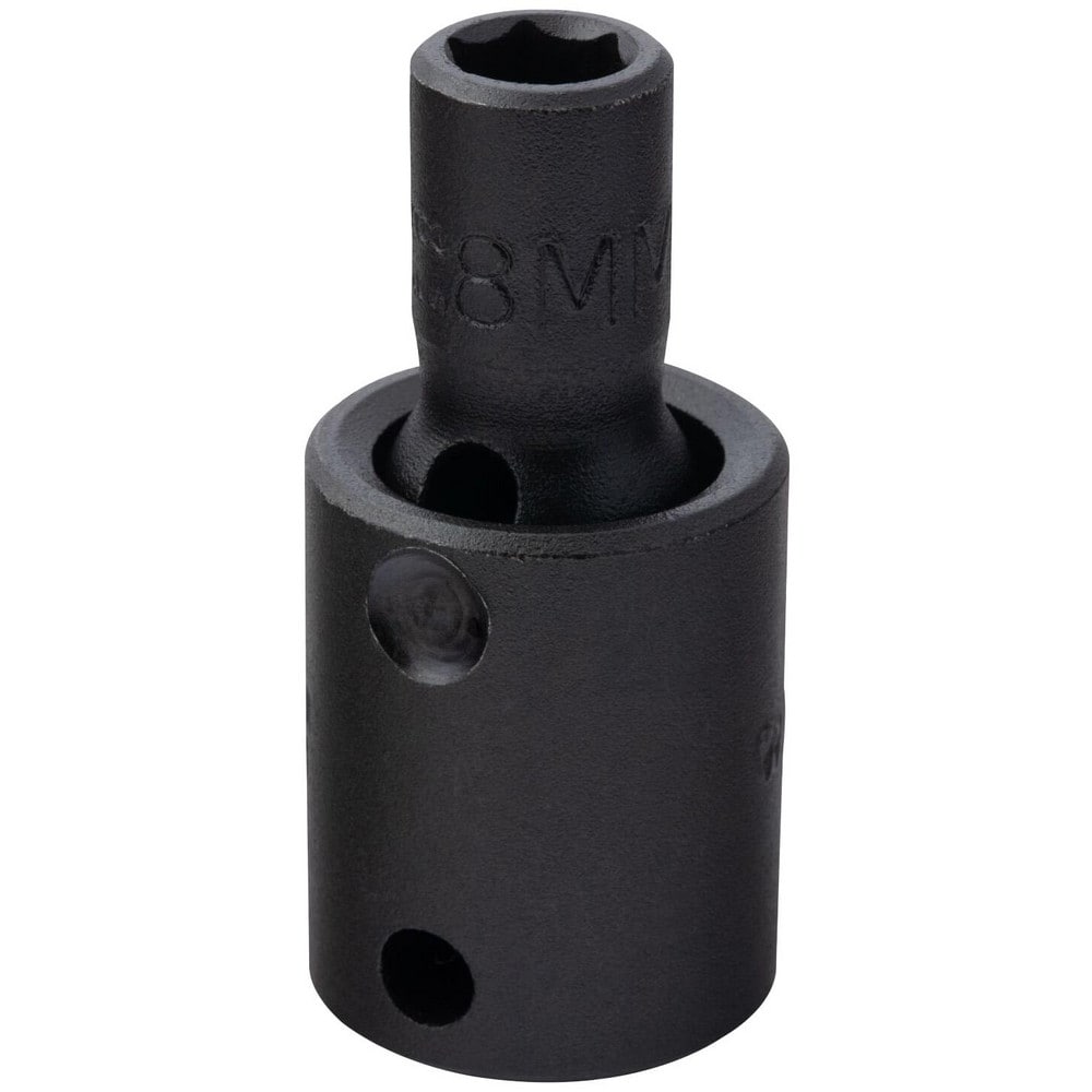 Impact Socket: 3/8" Drive, 8mm Socket, Hex Drive