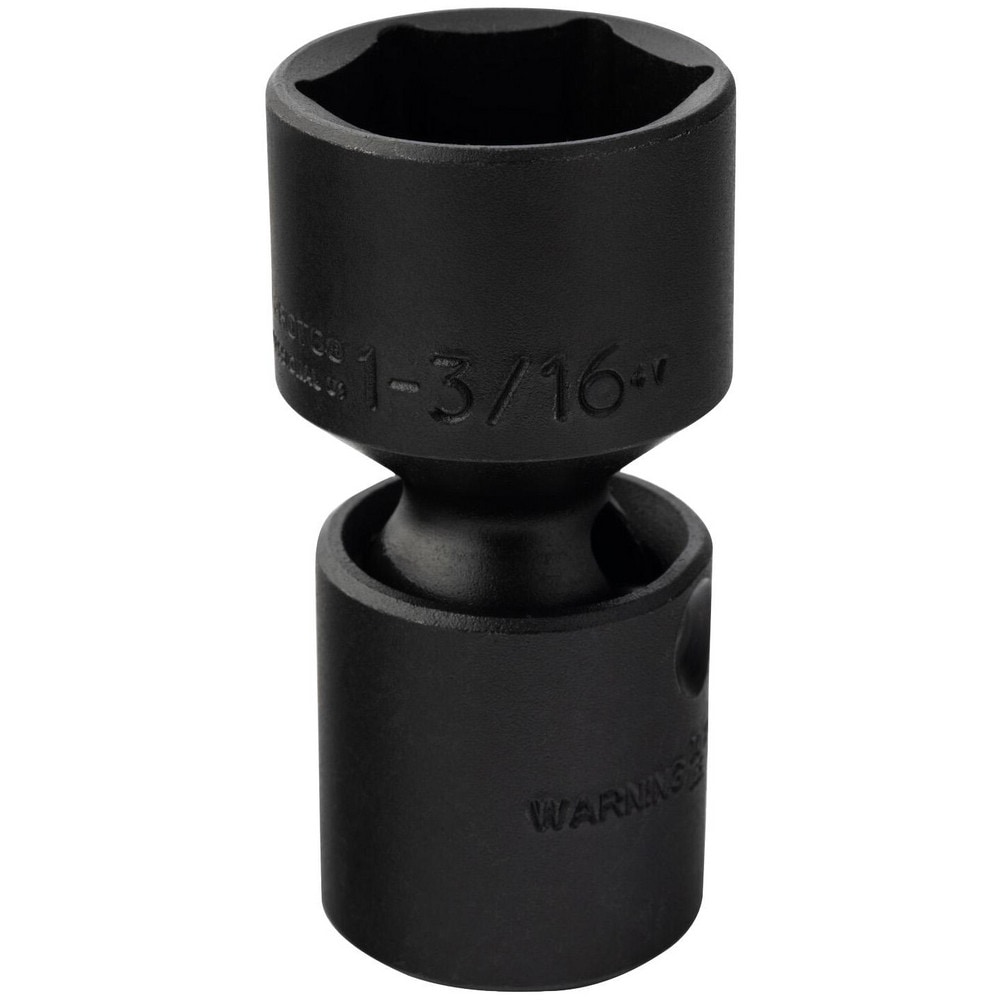 Impact Socket: 1/2" Drive, 1-3/16" Socket, Hex Drive