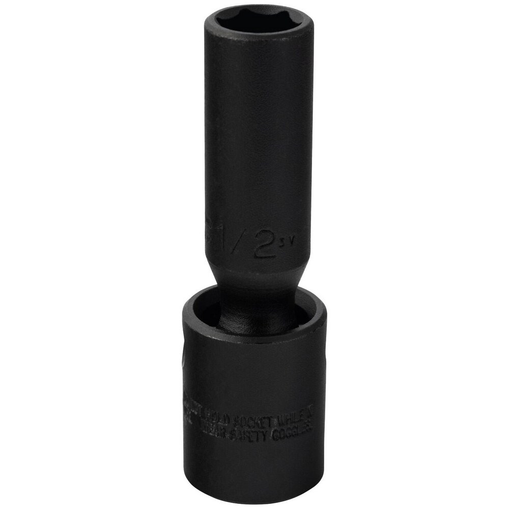 Impact Socket: 1/2" Drive, 1/2" Socket, Hex Drive