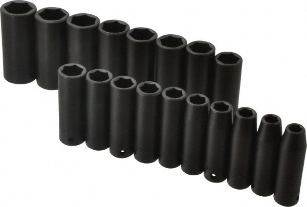 PROTO J72149M Deep Impact Socket Set: 18 Pc Image