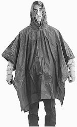 Rain Poncho: Orange, Polyvinylchloride, Size Universal