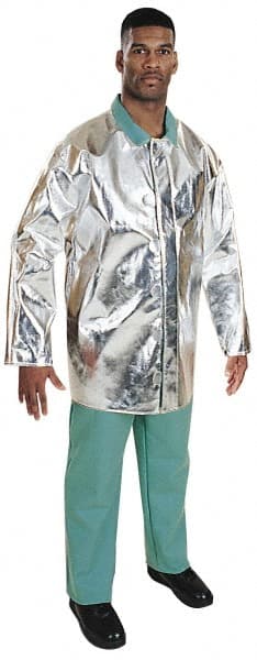 Jacket: Small, 36 to 38" Chest, Aluminized Thermonol, Snaps Closure
