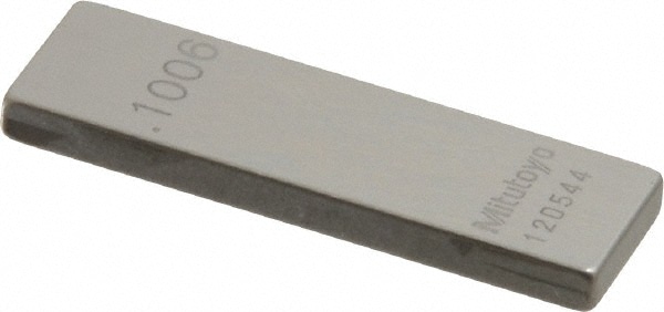 Mitutoyo 611126-531 Rectangle Steel Gage Block: 0.1006", Grade 0 Image