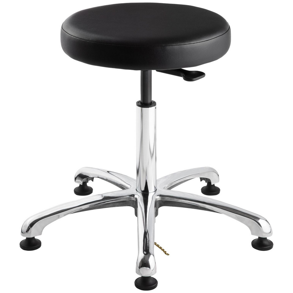 Bevco - Swivel & Adjustable Stools: Base Type: Polished Aluminum; Seat ...