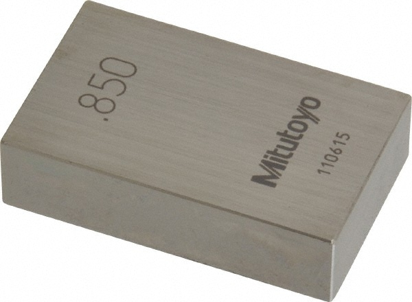 Mitutoyo 611218-531 Rectangle Steel Gage Block: 0.85", Grade 0 Image