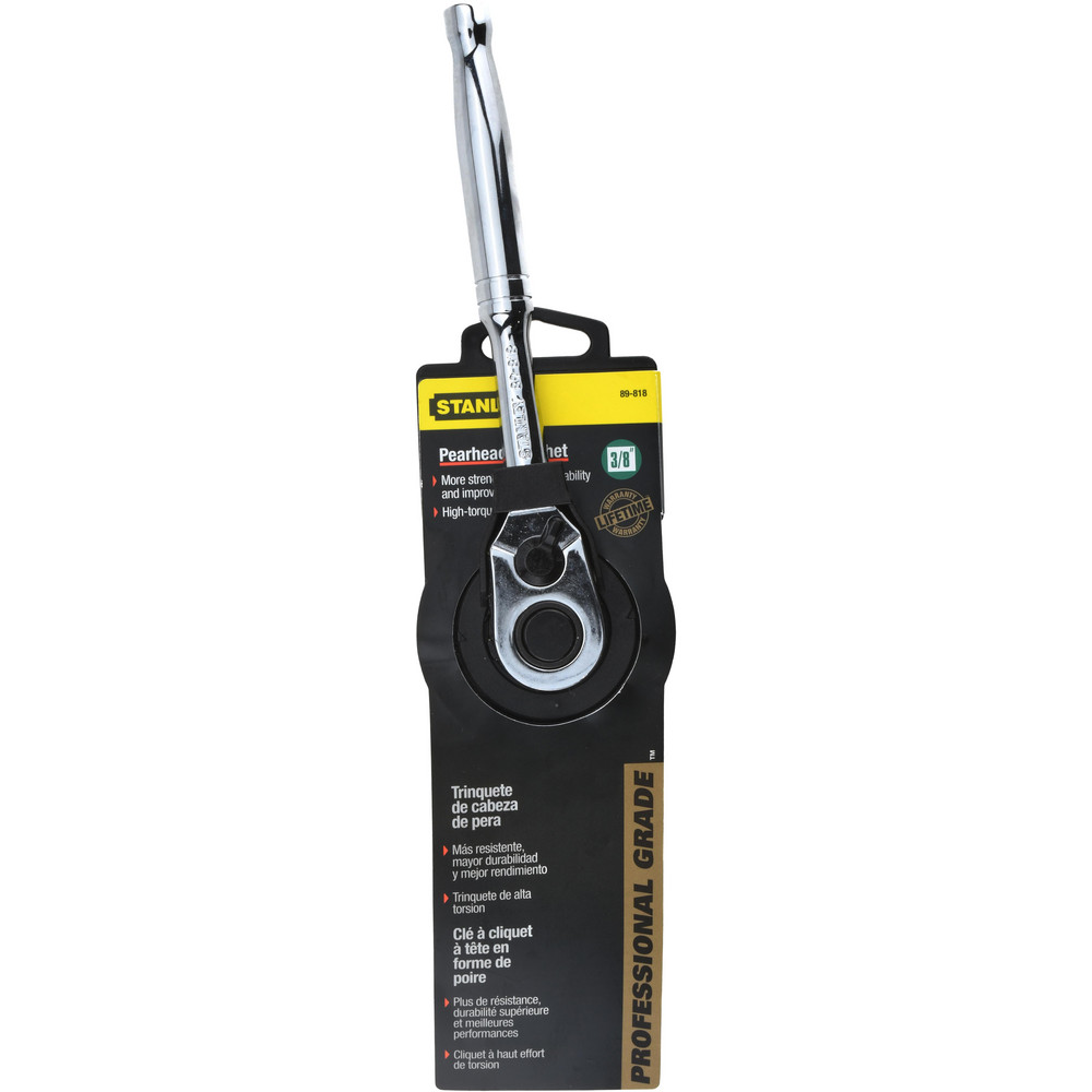 Quick-Release Ratchet: 3/8" Drive, Pear Head