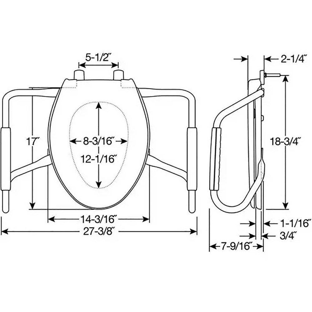 Bemis - Toilet Seats: Type: Closed, Safety Arm; Style: Elongated ...
