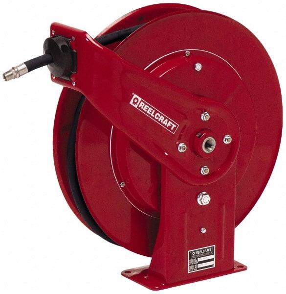Reelcraft PW7650 OHP Hose Reel with Hose: 3/8" ID Hose x 50, Spring Retractable 