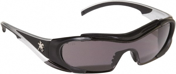 Safety Glass: Anti-Fog & Scratch-Resistant, Polycarbonate, Gray Lenses, Full-Framed, UV Protection