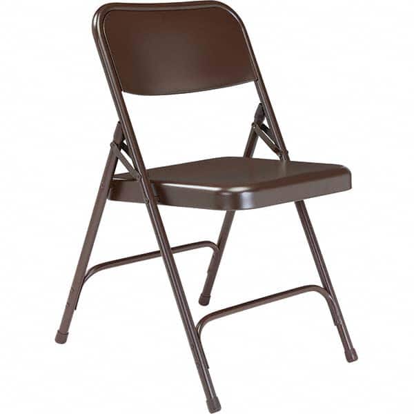 Folding Chairs; Pad Type: Folding Chair ; Material: Steel ; Color: Brown ; Width (Inch): 18-3/8 ; Depth (Inch): 19-1/2 ; Height (Inch): 29-5/8