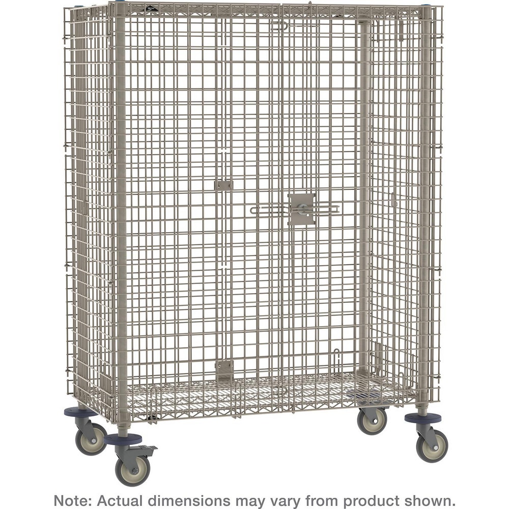 Steel Security Cart: 900 lb Capacity, 2 Shelf