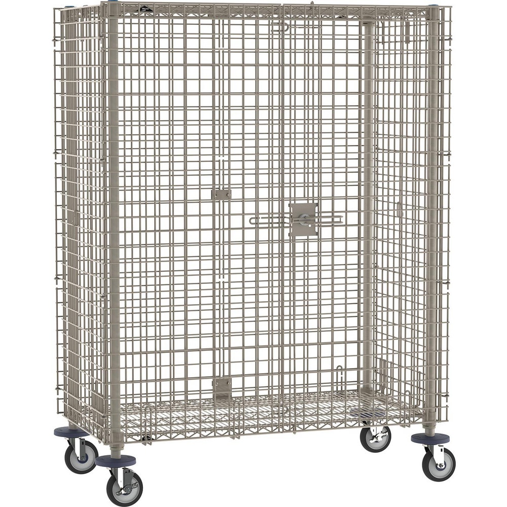 Steel Security Cart: 900 lb Capacity, 2 Shelf