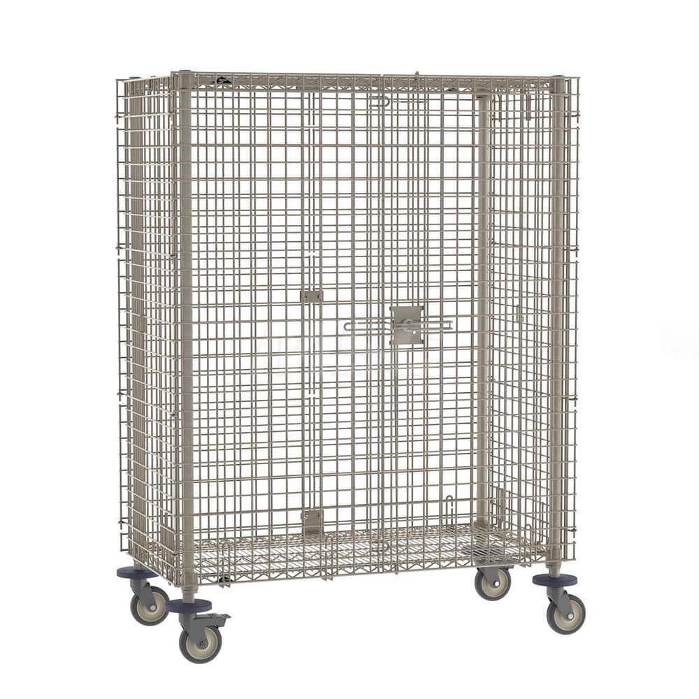 METRO MQSEC55VE Steel Security Cart: 900 lb Capacity, 2 Shelf 