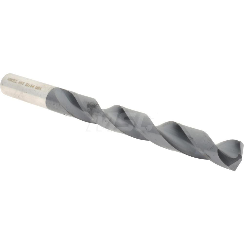 Hertel 66692583 Jobber Length Drill Bit: 0.4844" Dia, 135 °, High Speed Steel Image