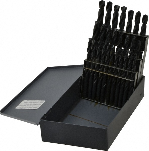 Hertel 66693680 Drill Bit Set: Jobber Length Drill Bits, 26 Pc, 135 °, High Speed Steel Image