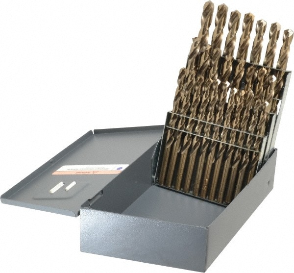 Hertel - 135° Point, Bright Finish, Cobalt Jobber Length Drill Bit Set ...