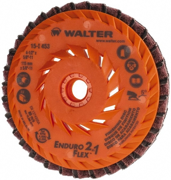 WALTER Surface Technologies 15I453 Flap Disc: 5/8-11 Hole, 150 Grit, Aluminum Oxide, Type 27 Image