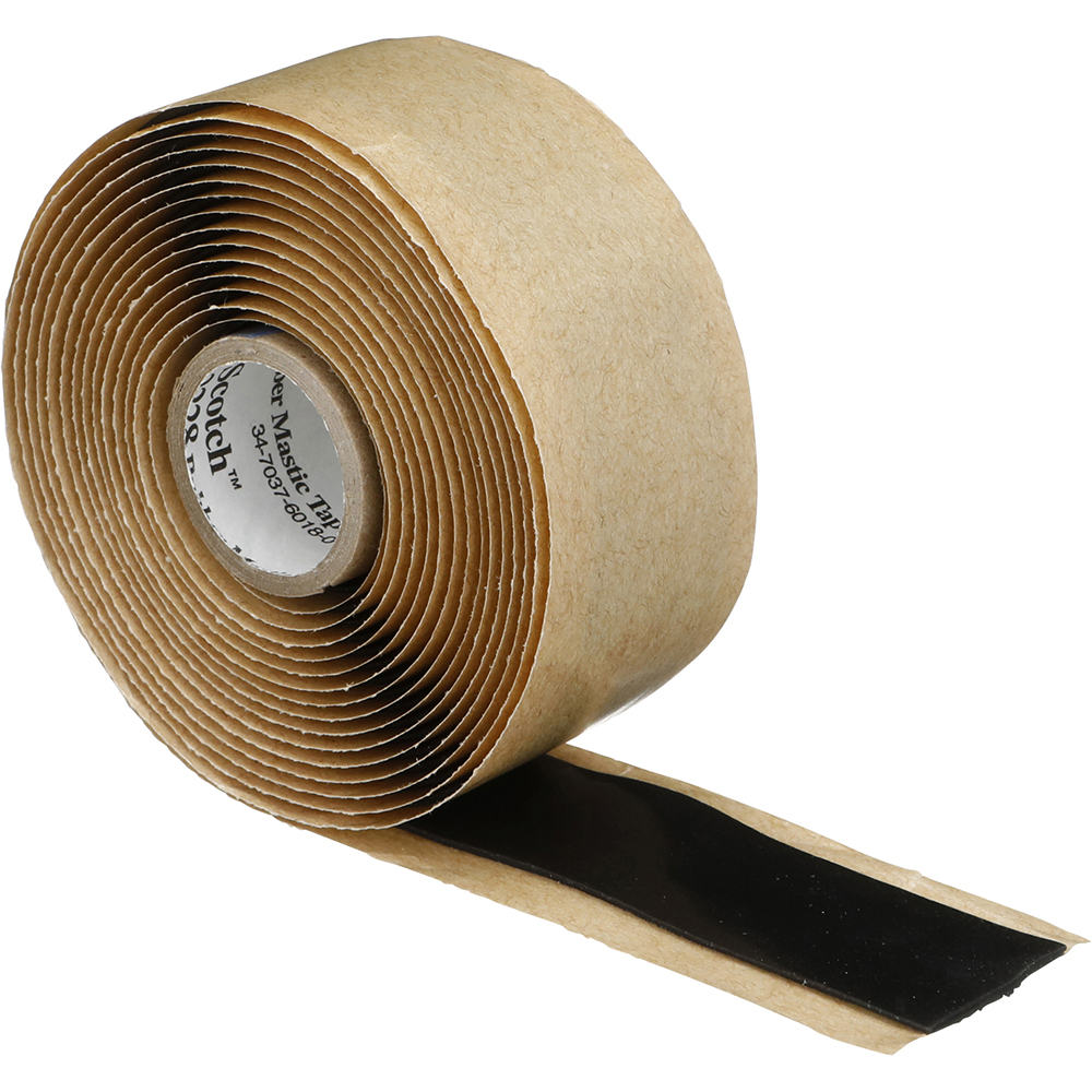 Electrical Tape: 1" Wide, 10' Long, 65 mil Thick, Black - 0 to 90 &deg; C Operating Temp, 500 V/mil, Series 2228