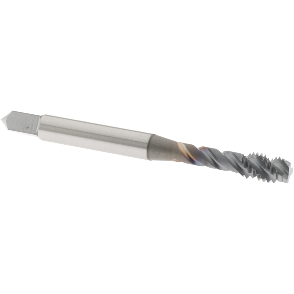OSG 2923808 Spiral Flute Tap: #12-28, UNF, 3 Flute, Modified Bottoming, 2B & 3B Class of Fit, Vanadium High Speed Steel, TICN Finish Image