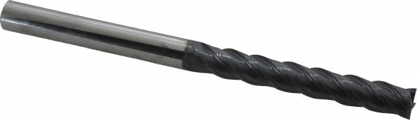 SGS 70481 Square End Mill: 7/16 Dia, 3 LOC, 7/16 Shank Dia, 6 OAL, 4 Flutes, Solid Carbide Image