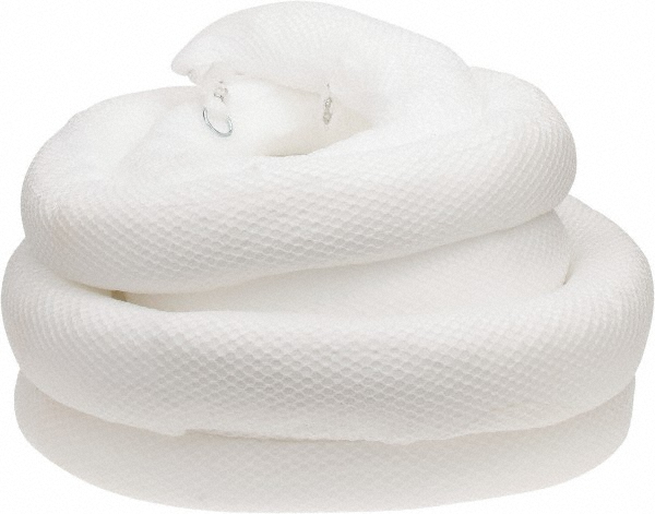 Boom: Oil Only, 5" Dia, 240" OAL, 32 gal Absorption, Polypropylene, White - Oil Only, White