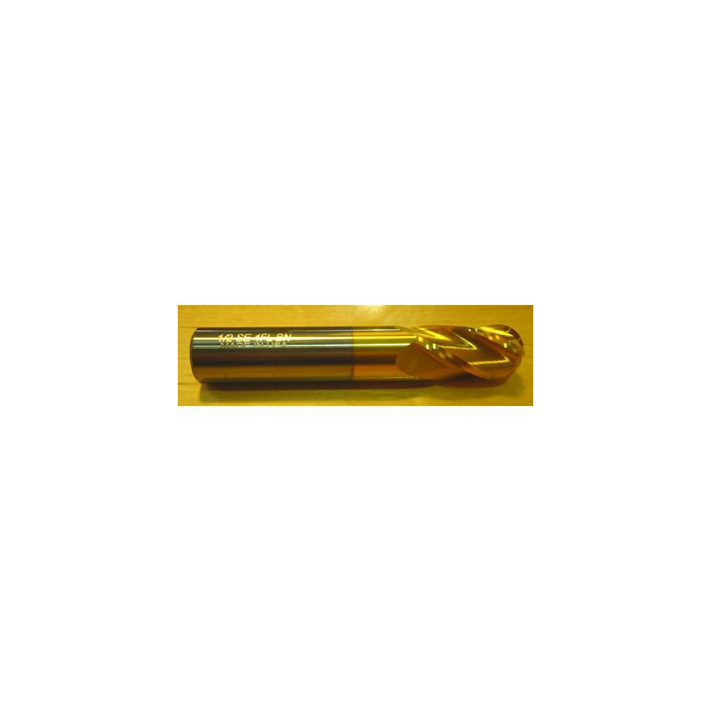 Made in USA 140-4500 Ball End Mill: 0.5" Dia, 1" LOC, 4 Flute, Solid Carbide Image