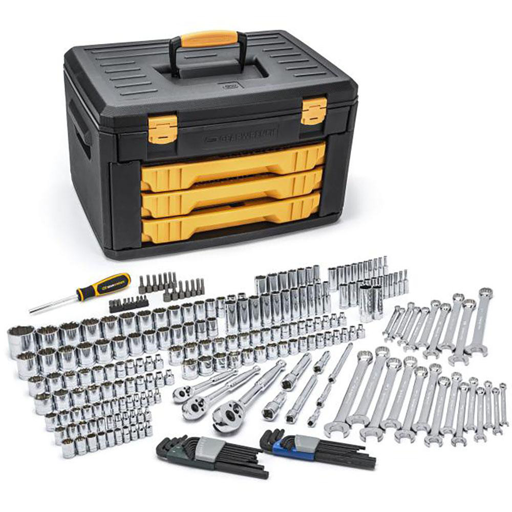 GEARWRENCH 239 Pc Mechanics Tool Set In 3 Drawer Storage Box MSC 