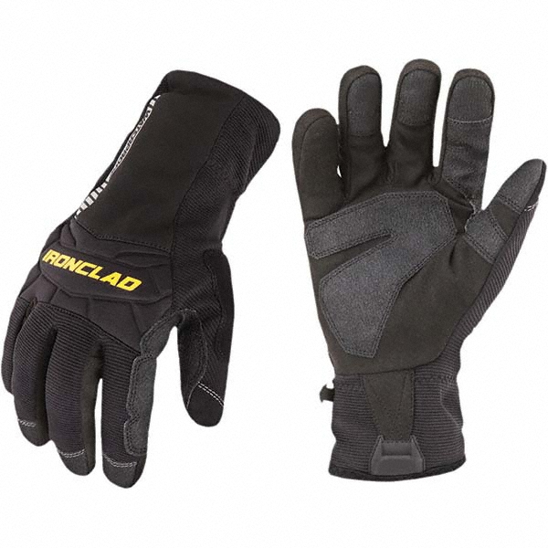 Work Gloves: ironClad CCW2, Size 2X-Large, Polyester Lined, Polyester, General Purpose - Black, Pair